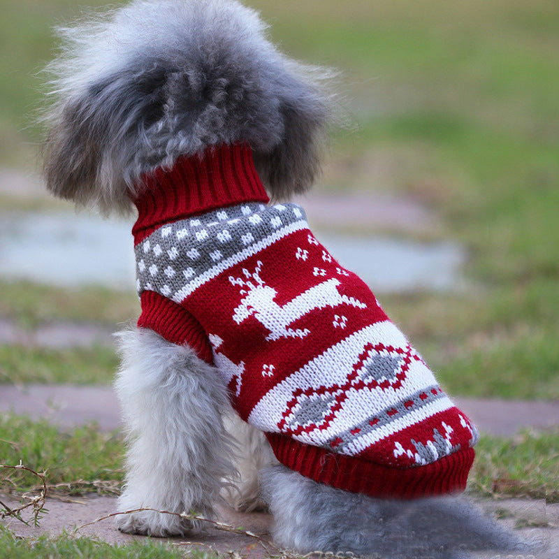 Festive Christmas Pet Turtleneck Sweater