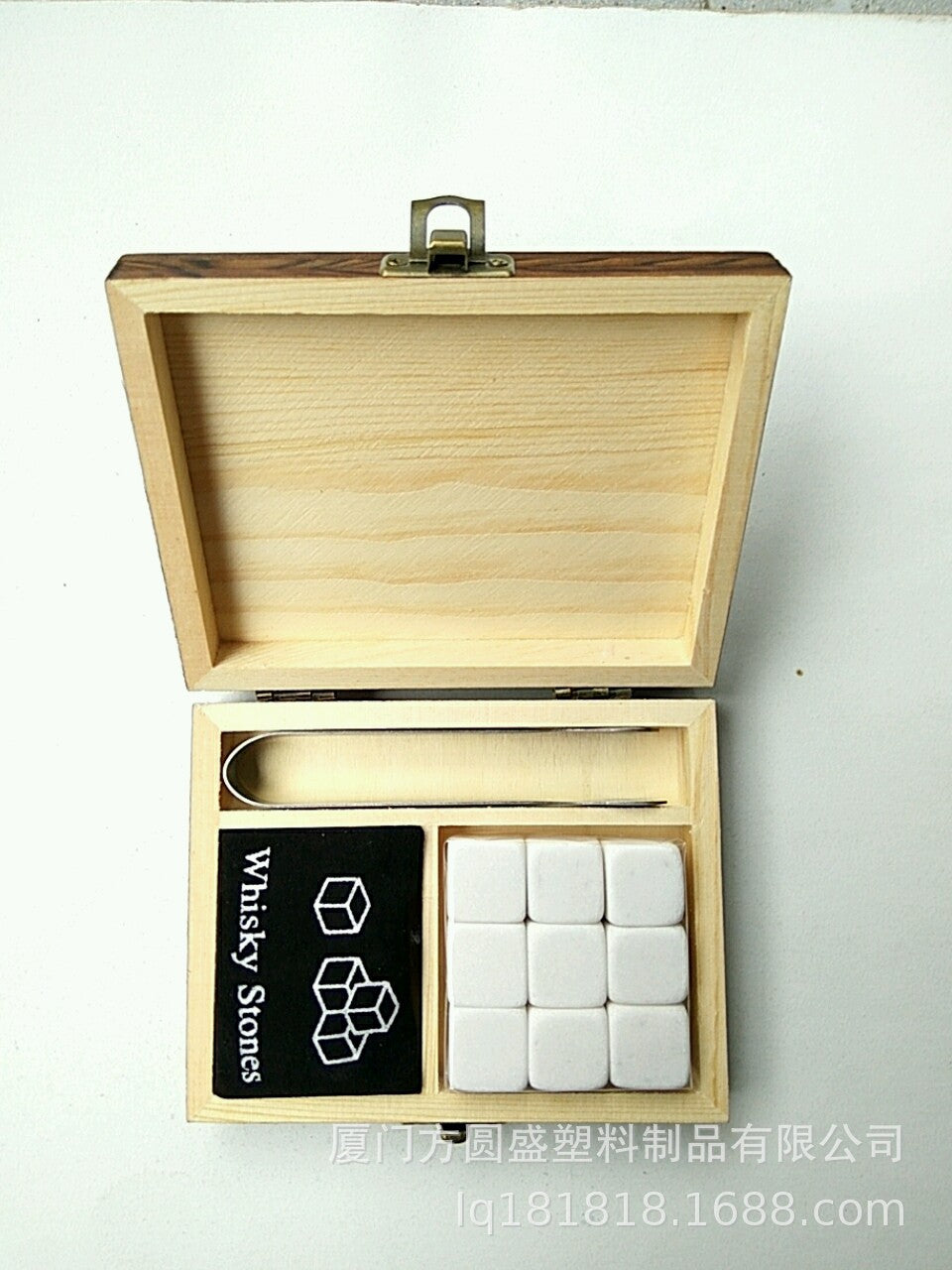 Whiskey ice stone with wooden box