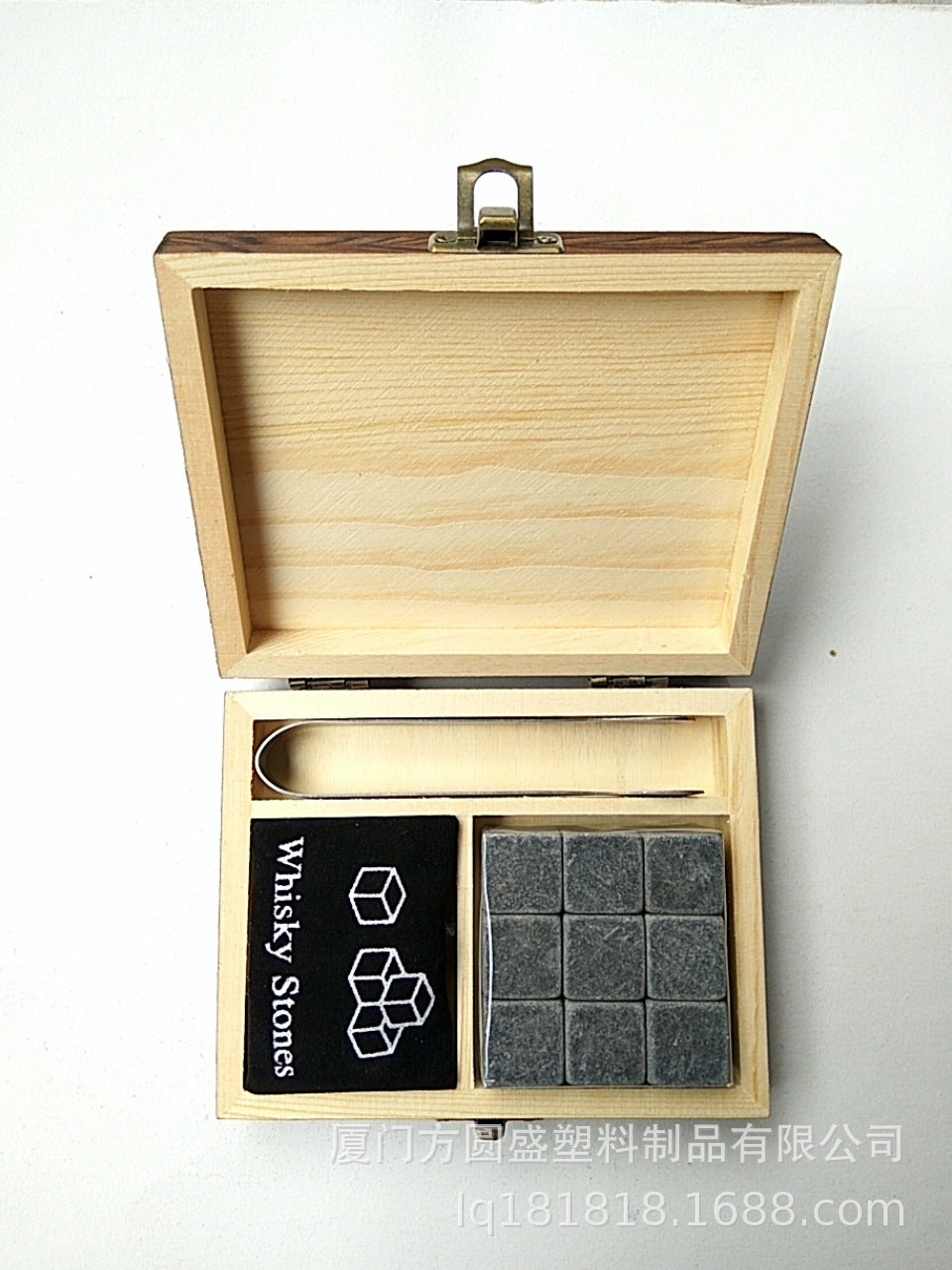 Whiskey ice stone with wooden box