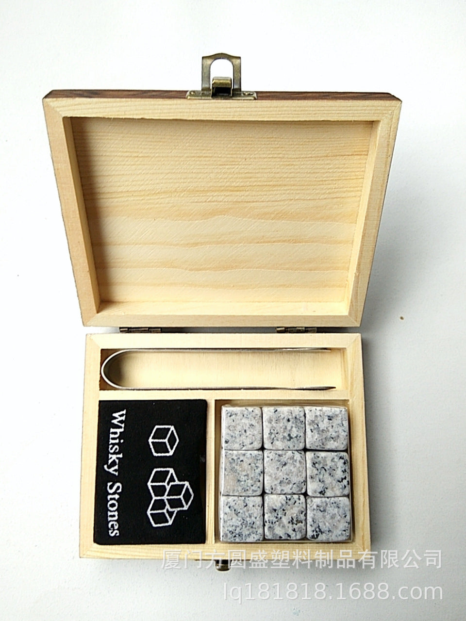 Whiskey ice stone with wooden box