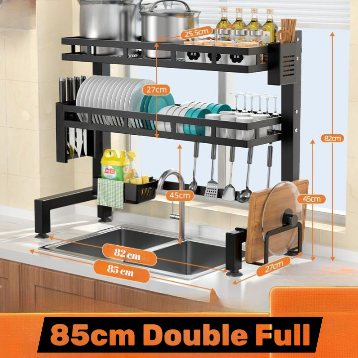 Kitchen sink dish drying rack