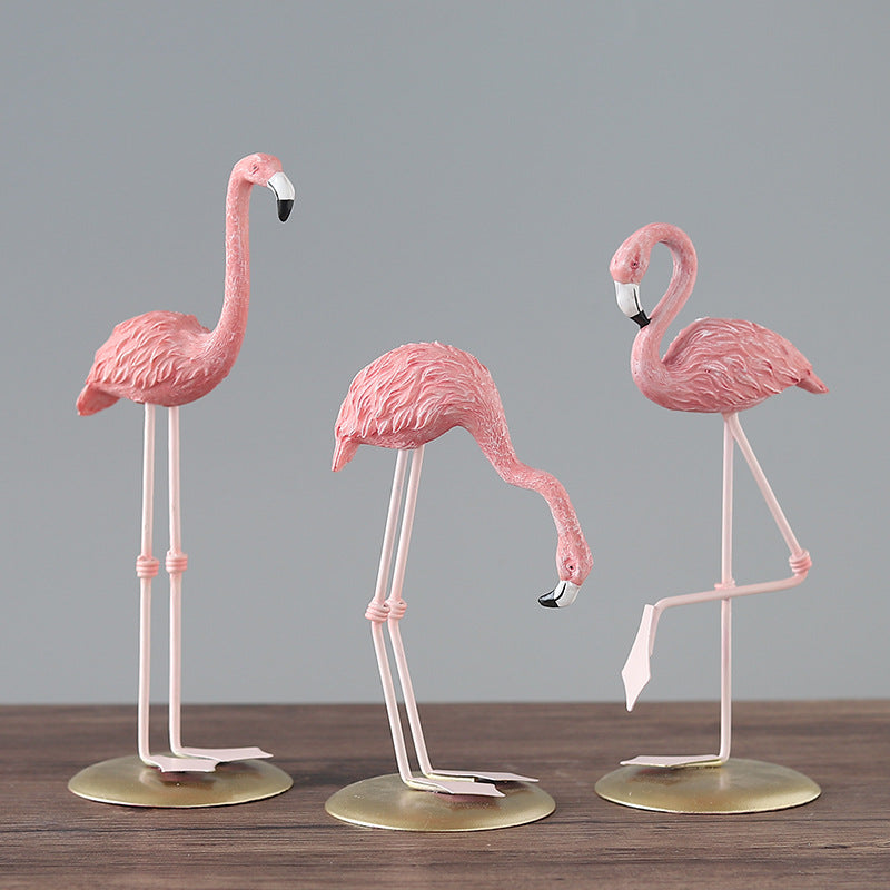 Nordic Style Flamingo Figurine Fairy Garden