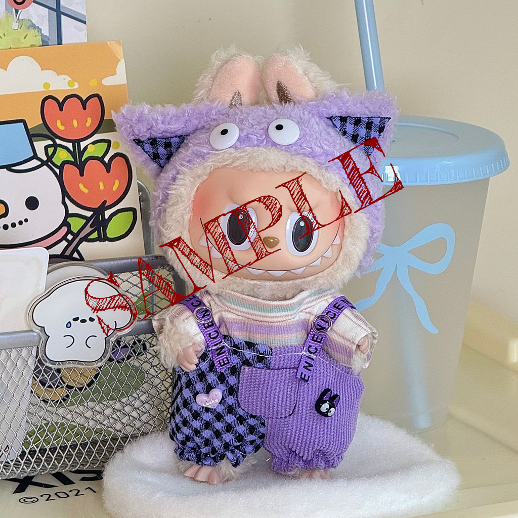 17cm Labubu doll pendant clothes sets
