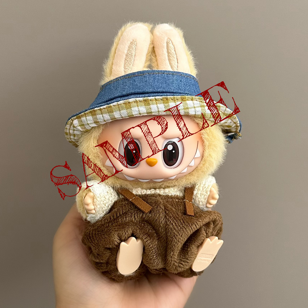 17cm Labubu doll pendant clothes sets