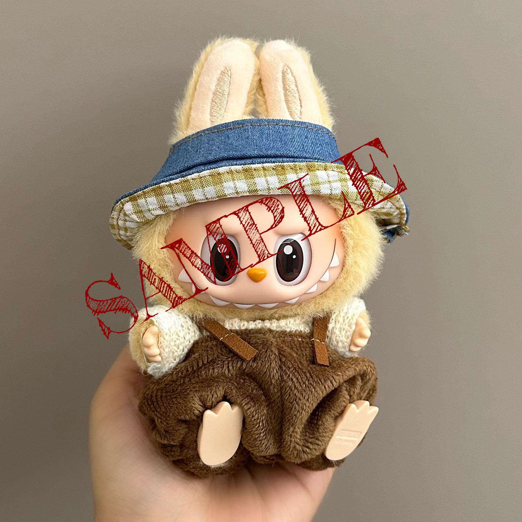 17cm Labubu doll pendant clothes sets