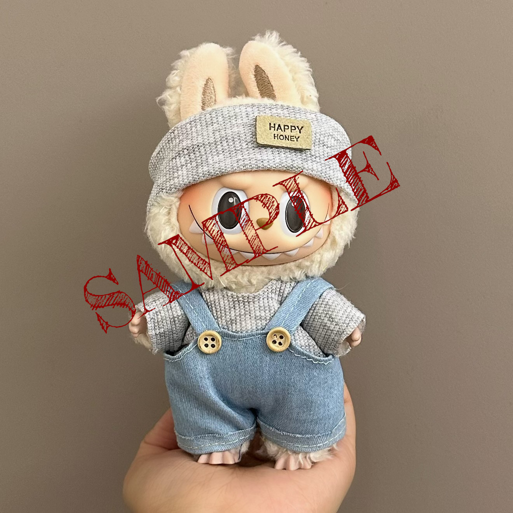 17cm Labubu doll pendant clothes sets