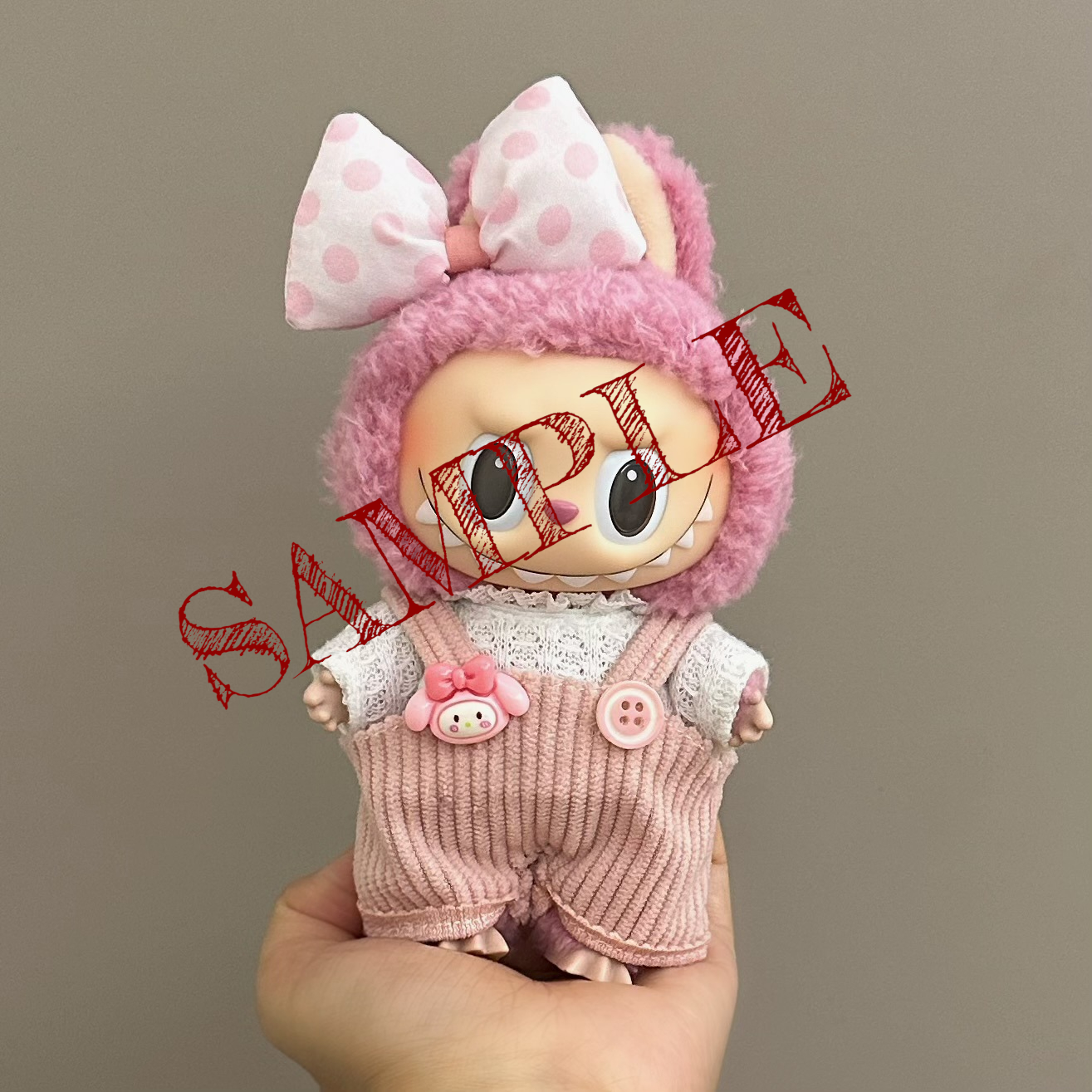 17cm Labubu doll pendant clothes sets