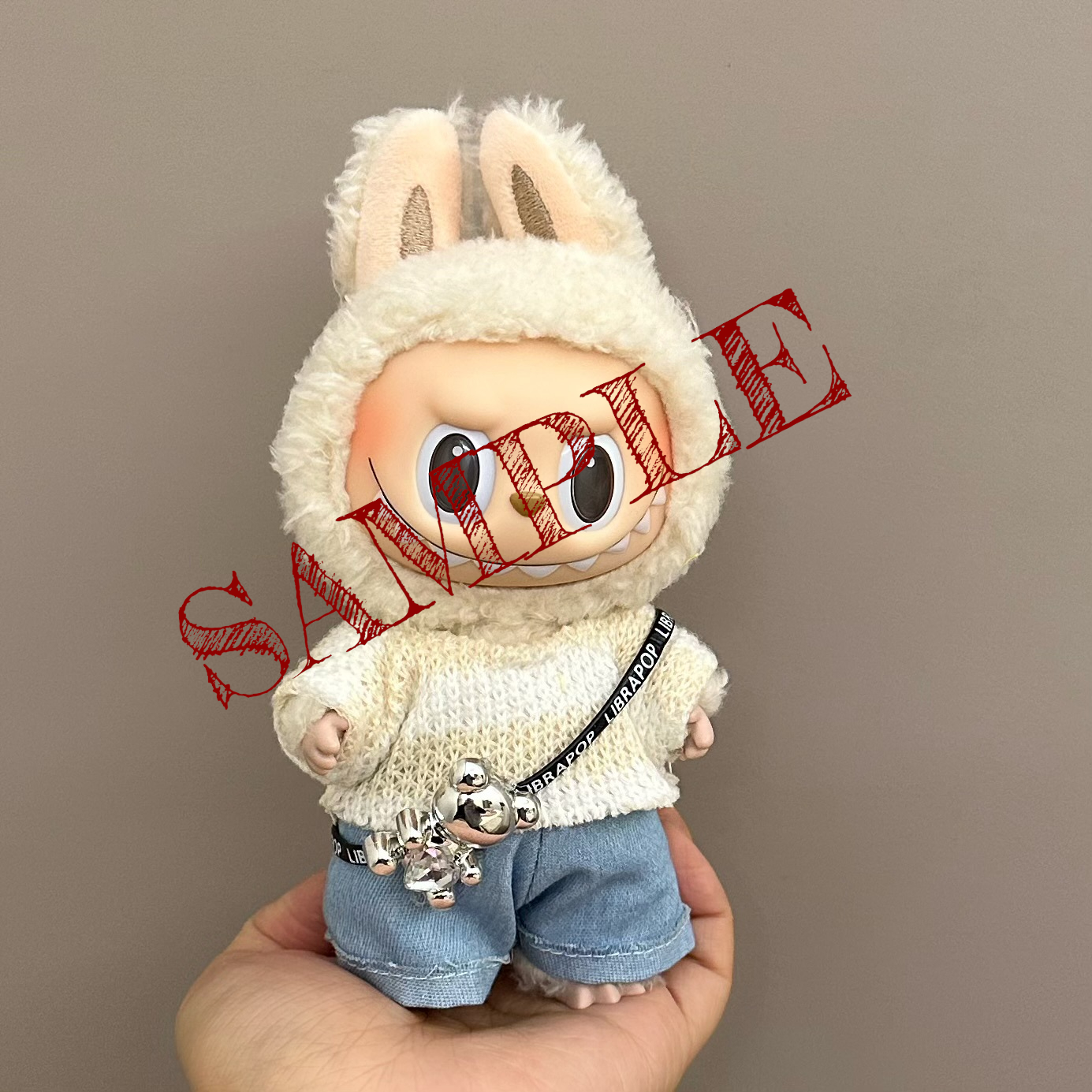 17cm Labubu doll pendant clothes sets