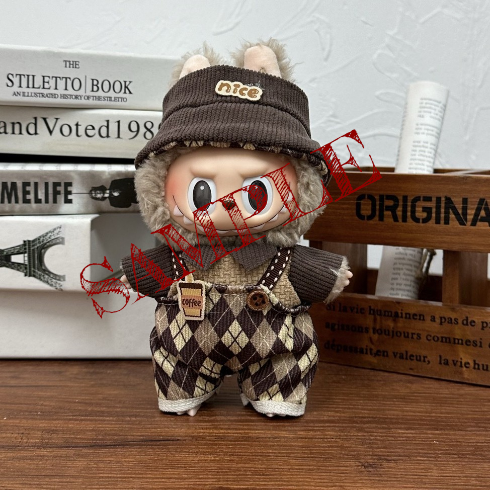 17cm Labubu doll pendant clothes sets