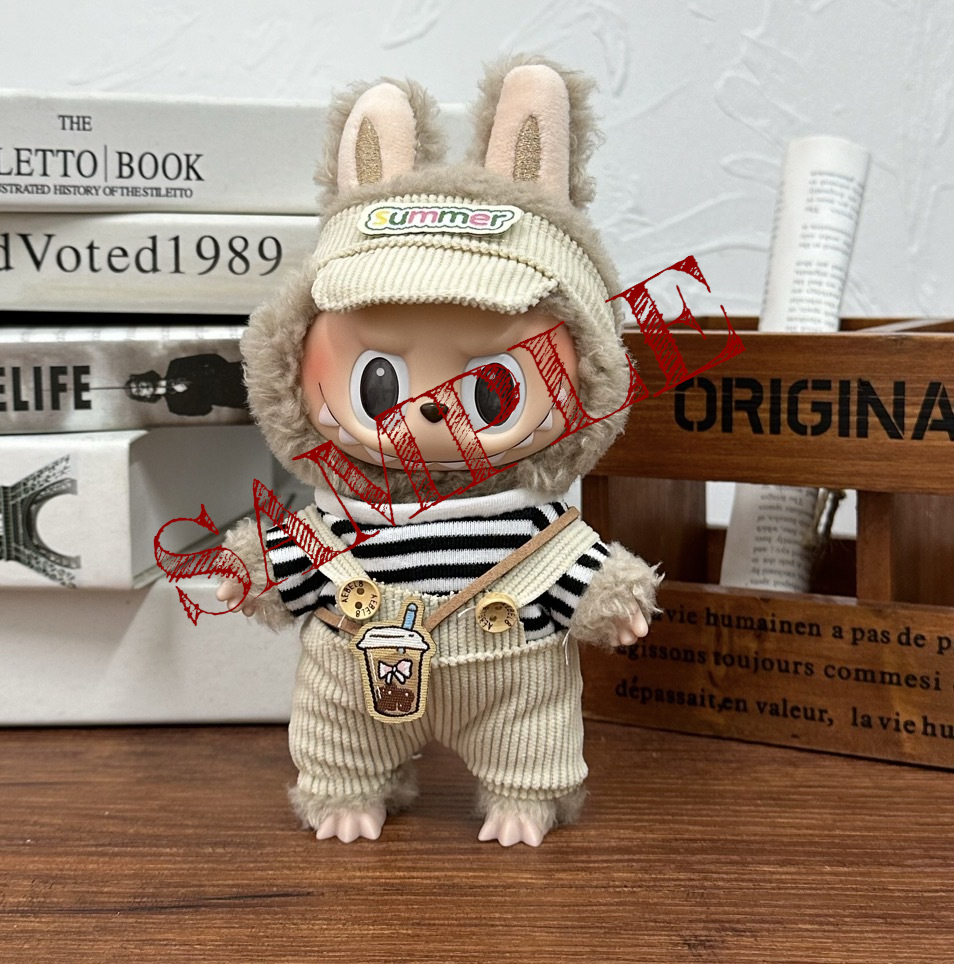 17cm Labubu doll pendant clothes sets