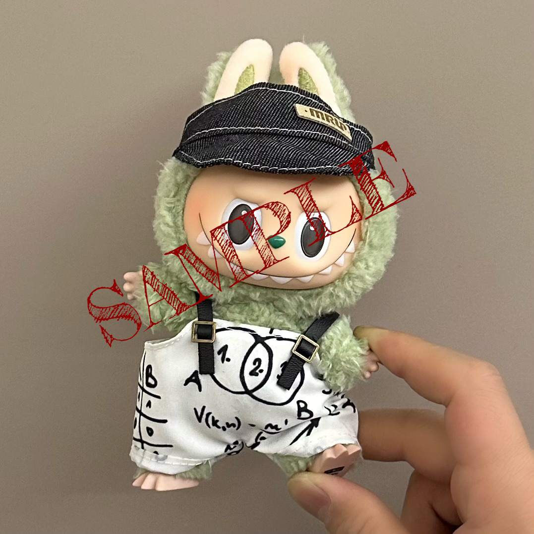 17cm Labubu doll pendant clothes sets