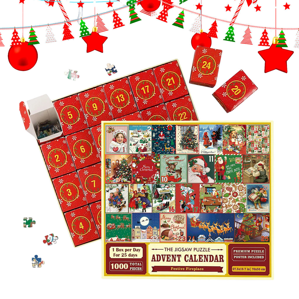 LKX new Christmas advent calendar puzzle 1000 pieces