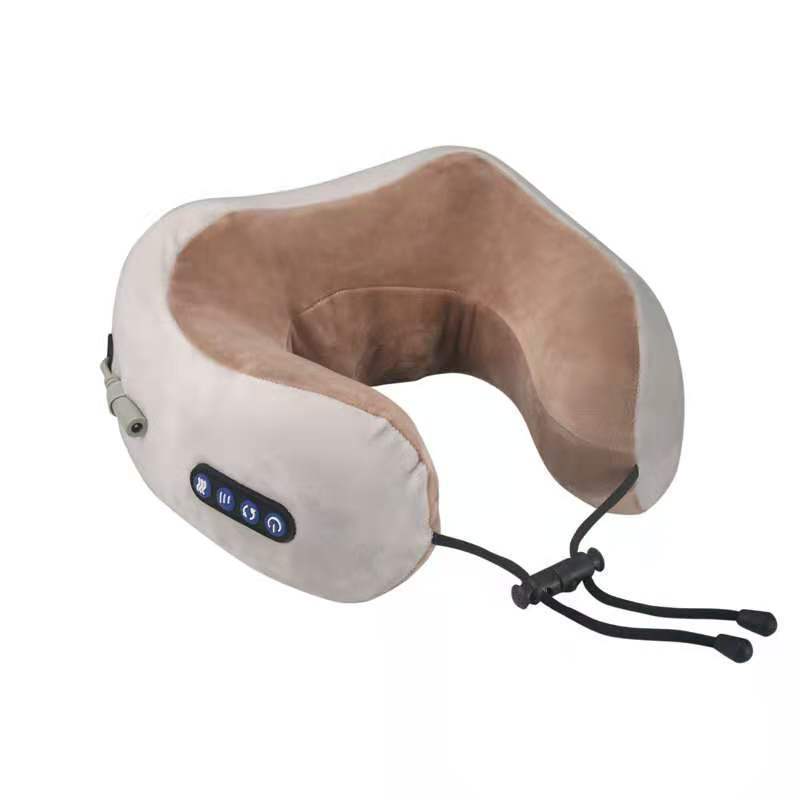 Portable multifunctional rechargeable U-shaped massage pillow