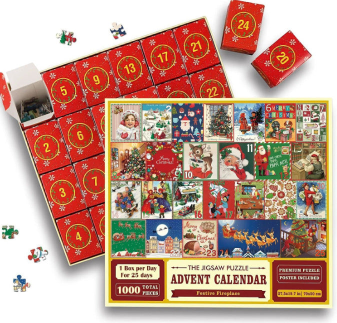 LKX new Christmas advent calendar puzzle 1000 pieces