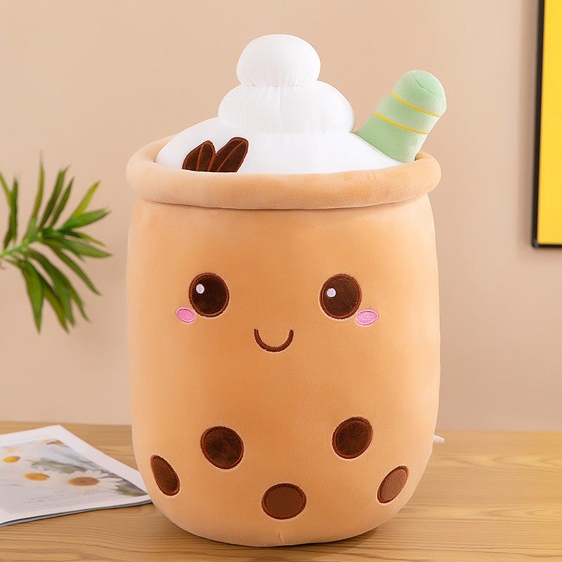 Milk tea plush toy pillow cushion