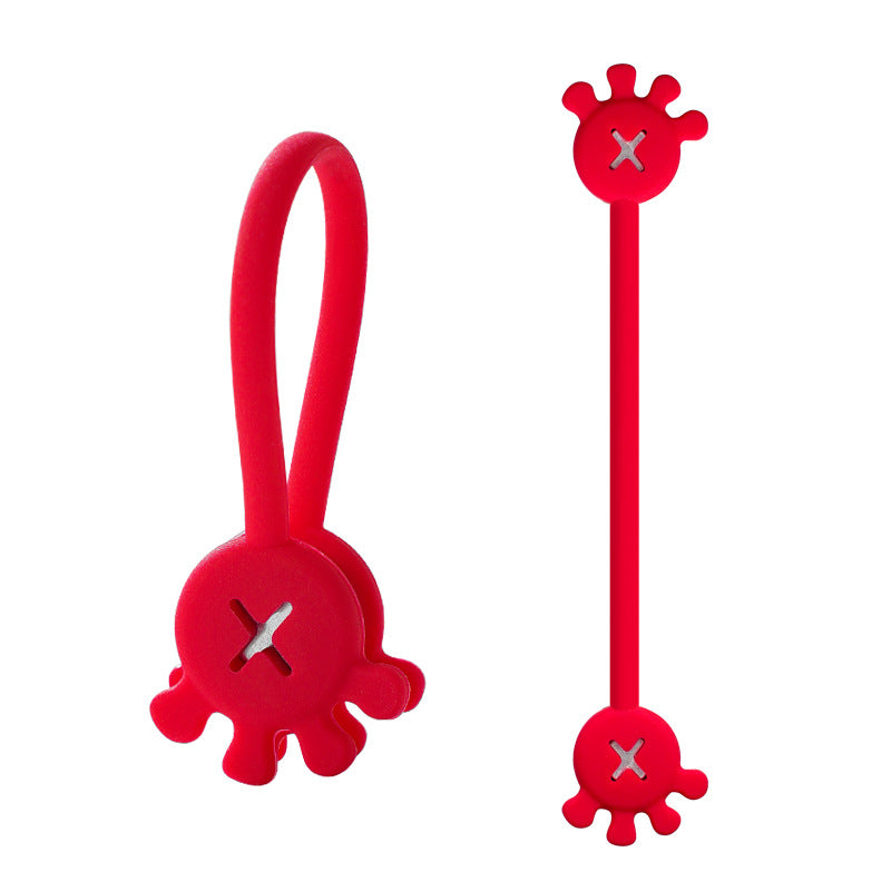 Magnetic organizer silicone binding belt