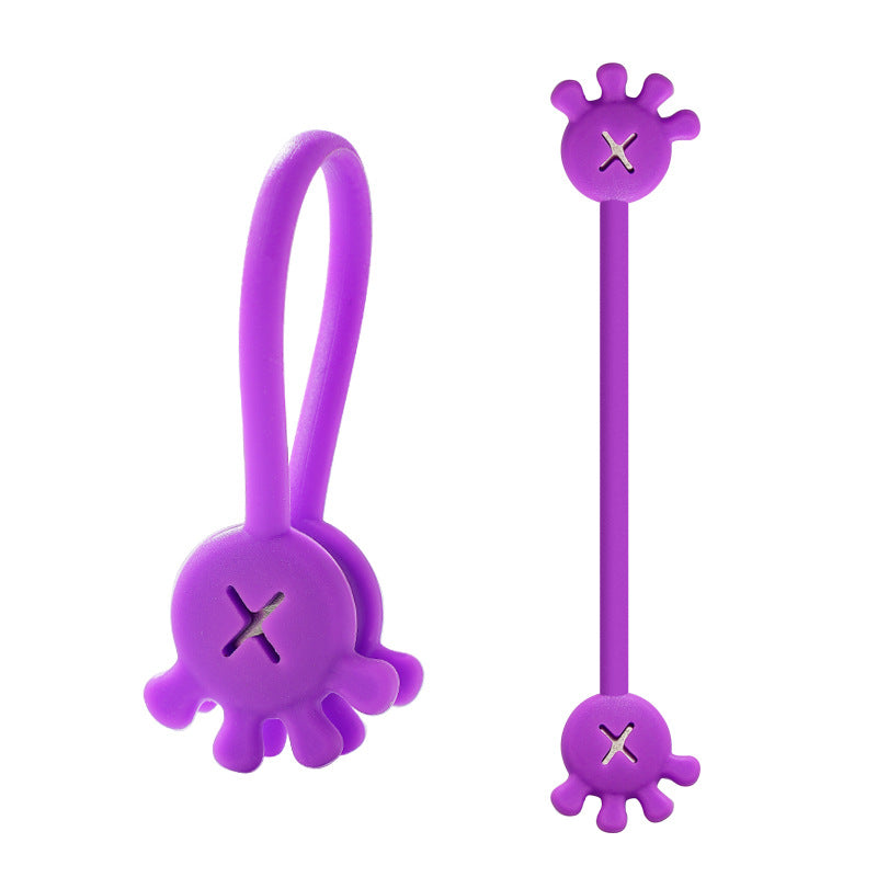 Magnetic organizer silicone binding belt