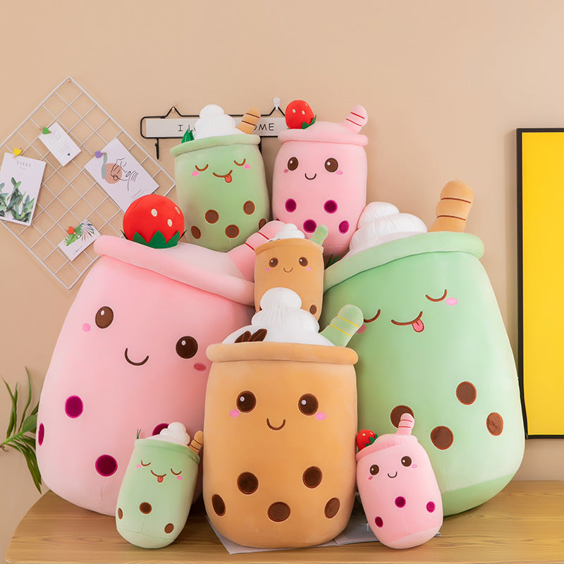 Milk tea plush toy pillow cushion