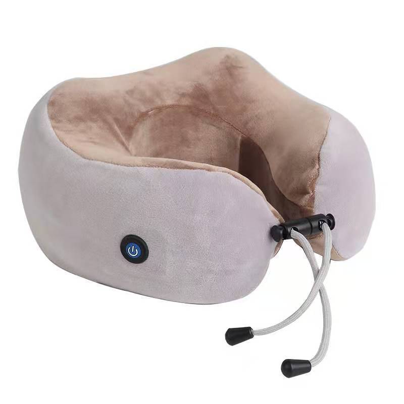 Portable multifunctional rechargeable U-shaped massage pillow