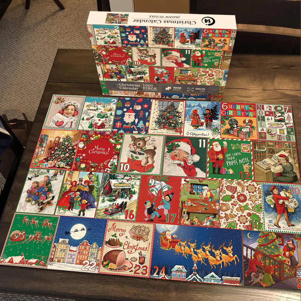 LKX new Christmas advent calendar puzzle 1000 pieces
