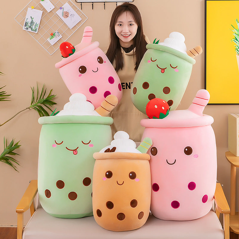 Milk tea plush toy pillow cushion