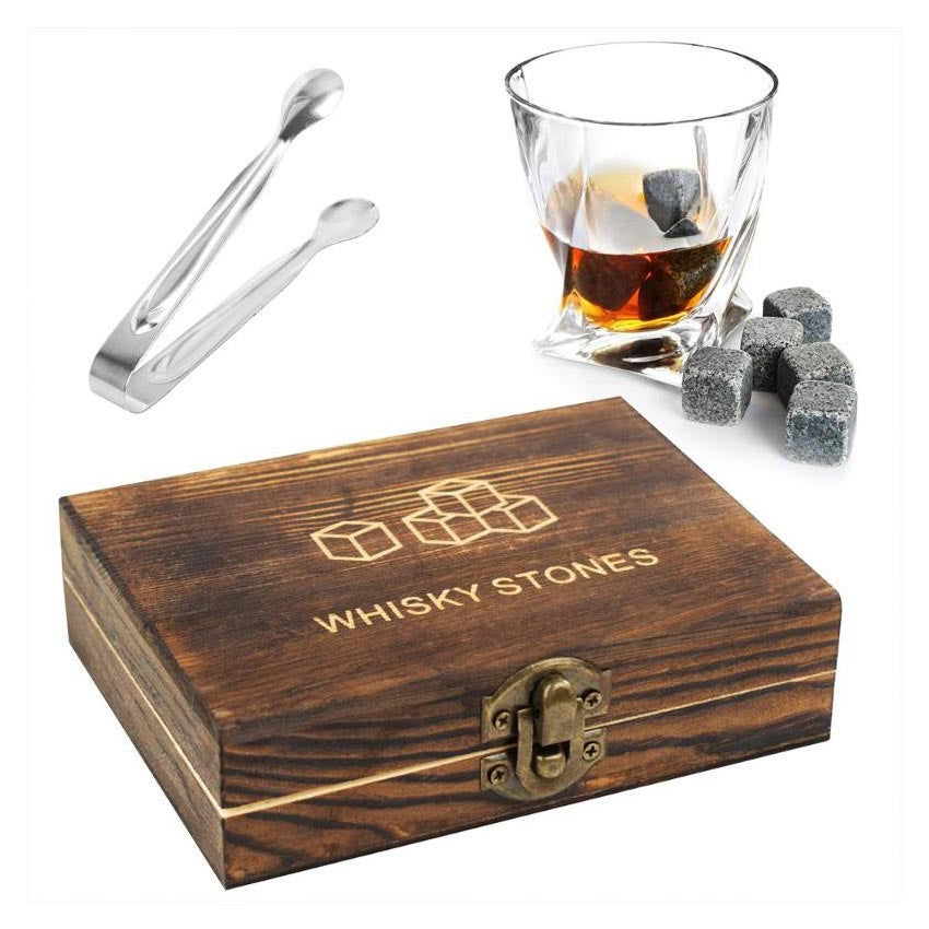 Whiskey ice stone with wooden box