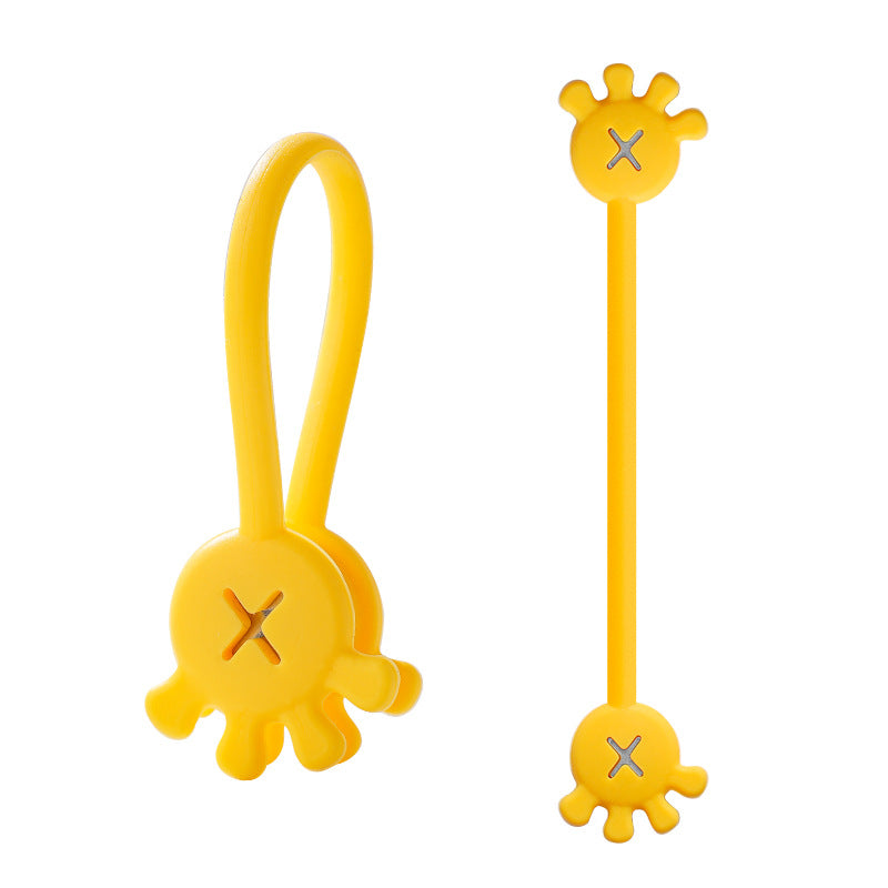 Magnetic organizer silicone binding belt