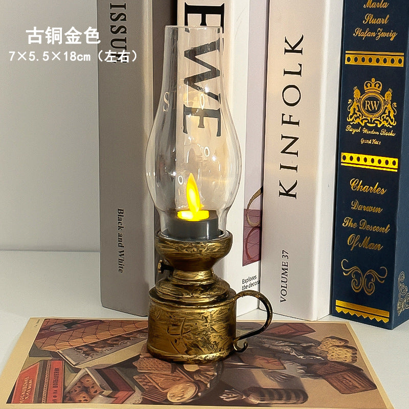 Creative Retro Kerosene Lamp – LED Luminous Candle Light