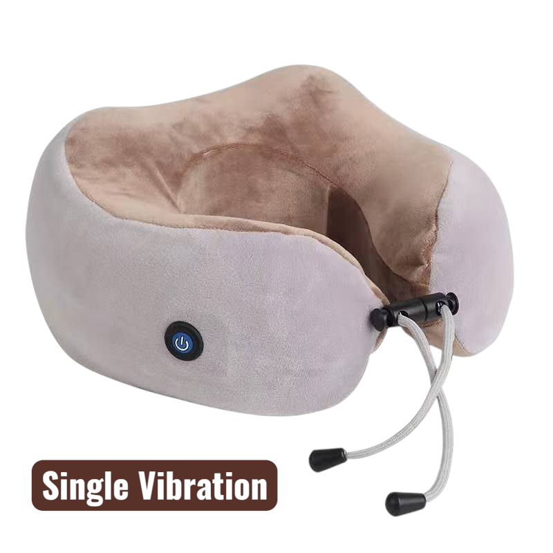 Portable multifunctional rechargeable U-shaped massage pillow