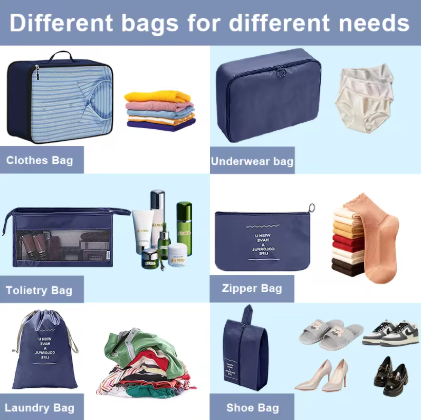 9 in 1 Travel Bag Pouches