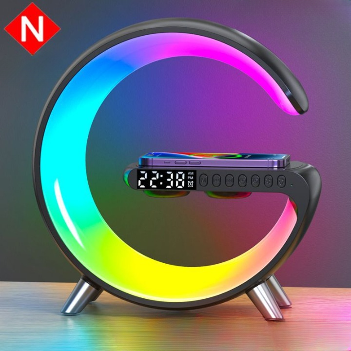 New Arrival Wireless Charger with Ambient Light Bluetooth Speaker