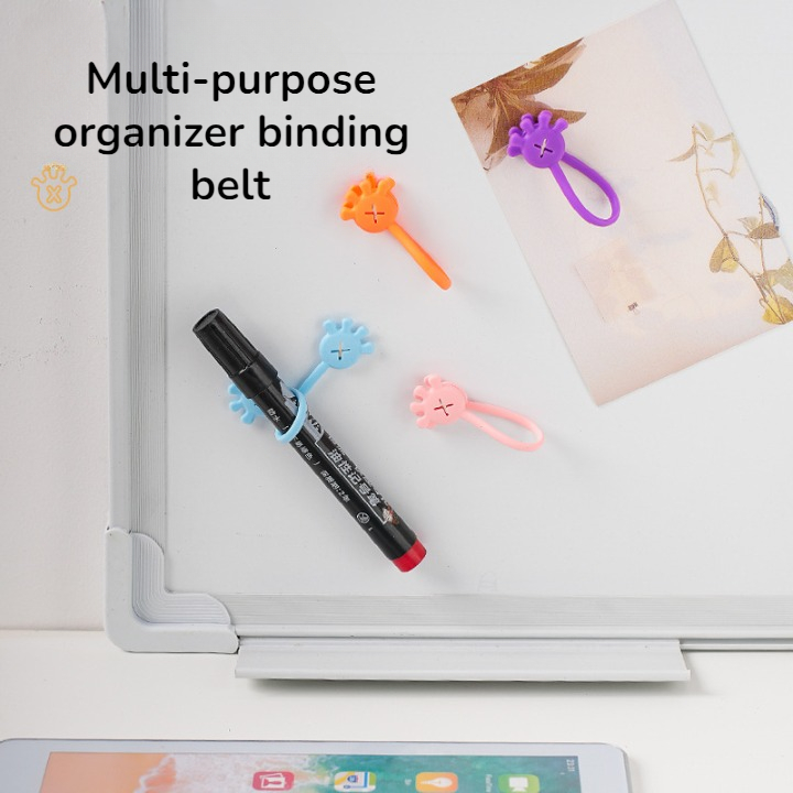 Magnetic organizer silicone binding belt