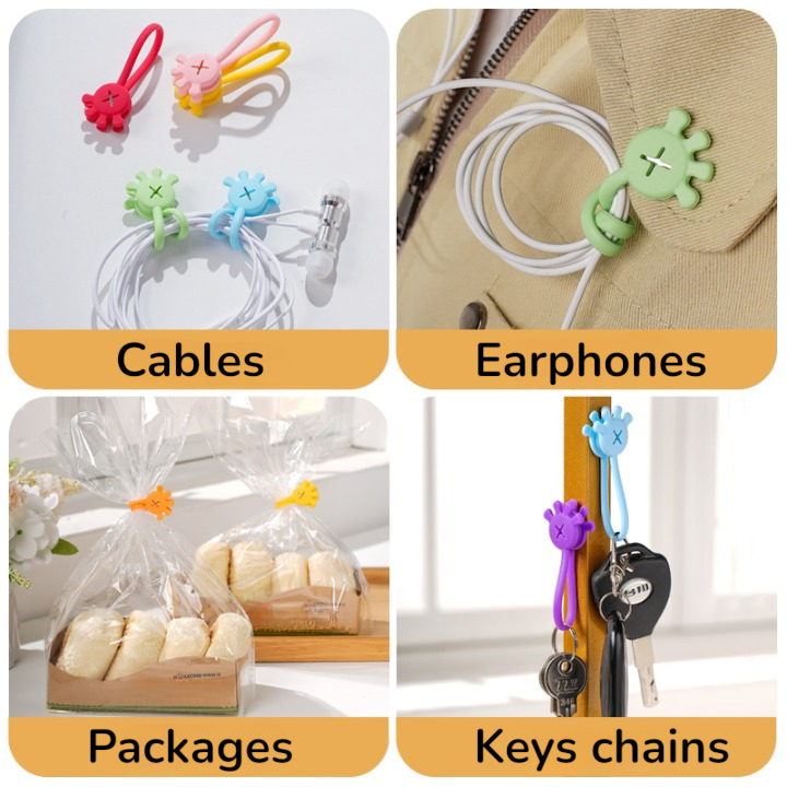 Magnetic organizer silicone binding belt