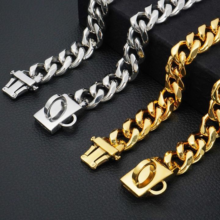 19mm titanium steel dog collar dog chain