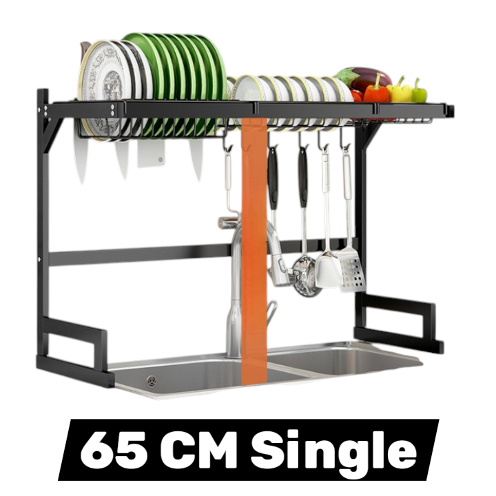 Kitchen sink dish drying rack