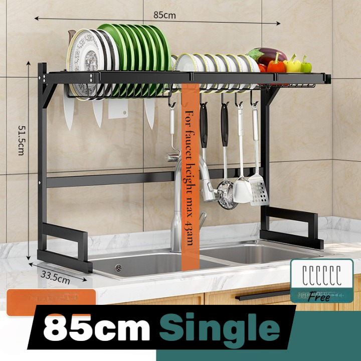 Kitchen sink dish drying rack