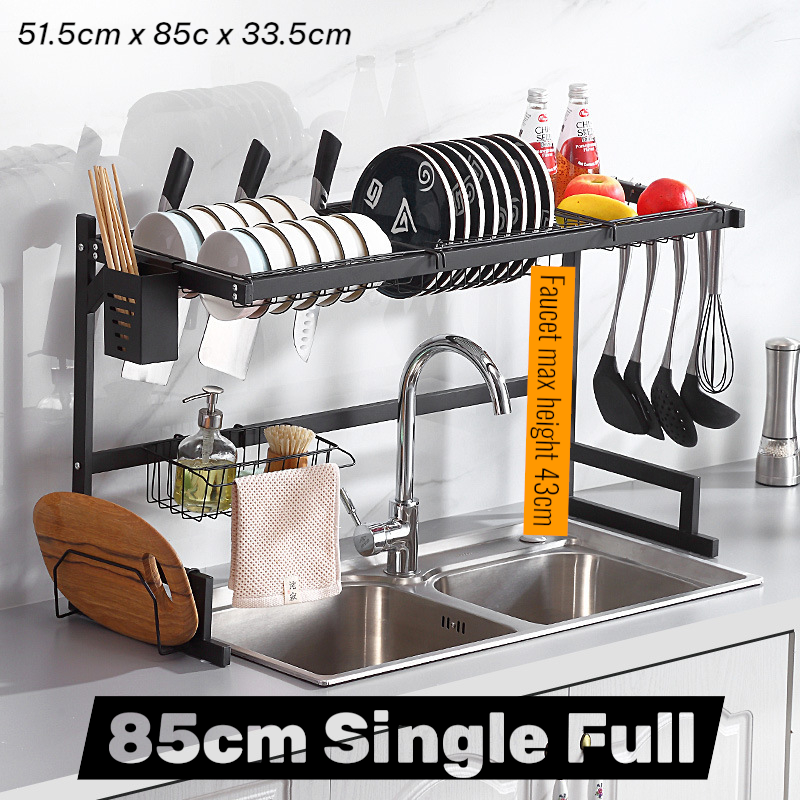 Kitchen sink dish drying rack